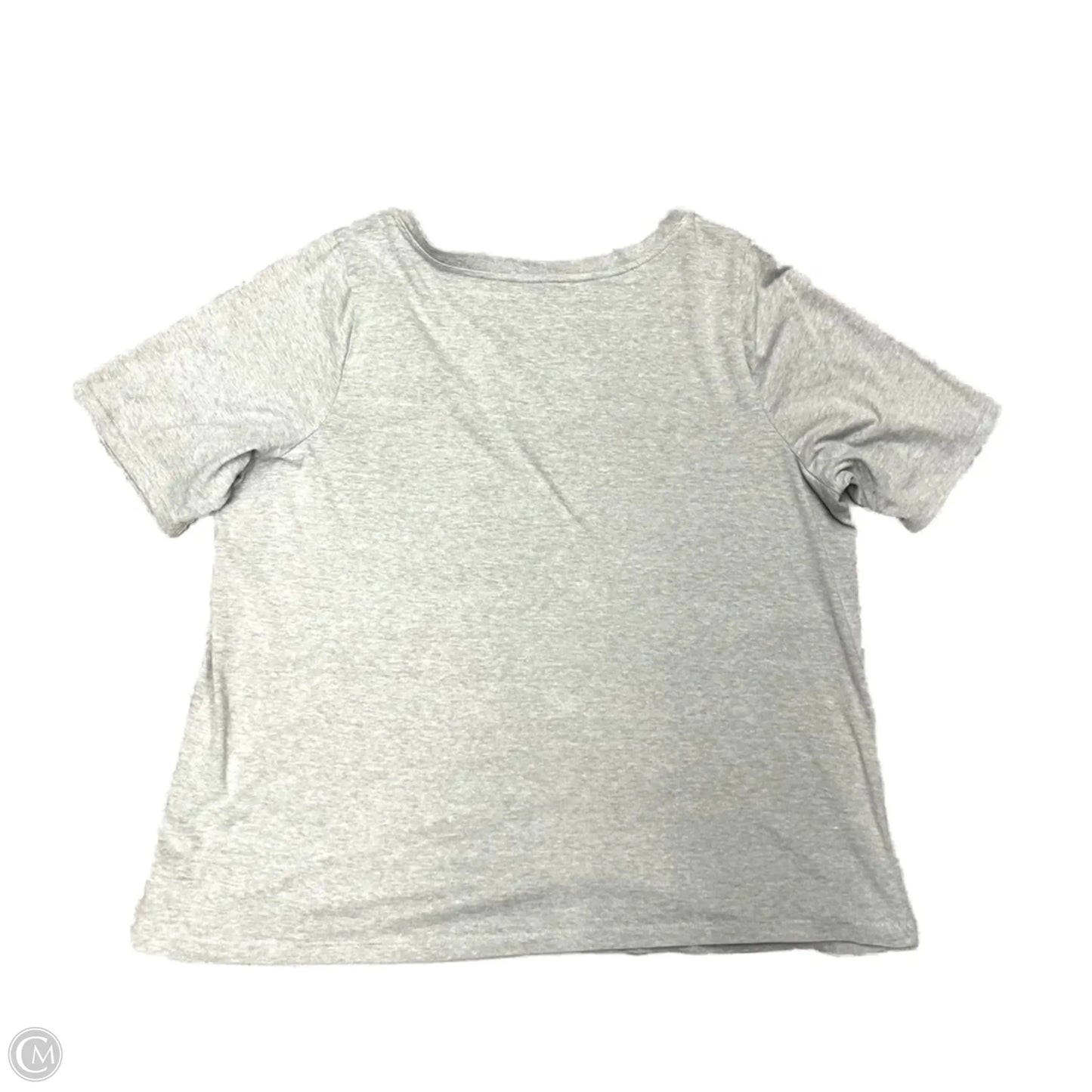Top Short Sleeve Basic By Lane Bryant In Grey, Size: 1x