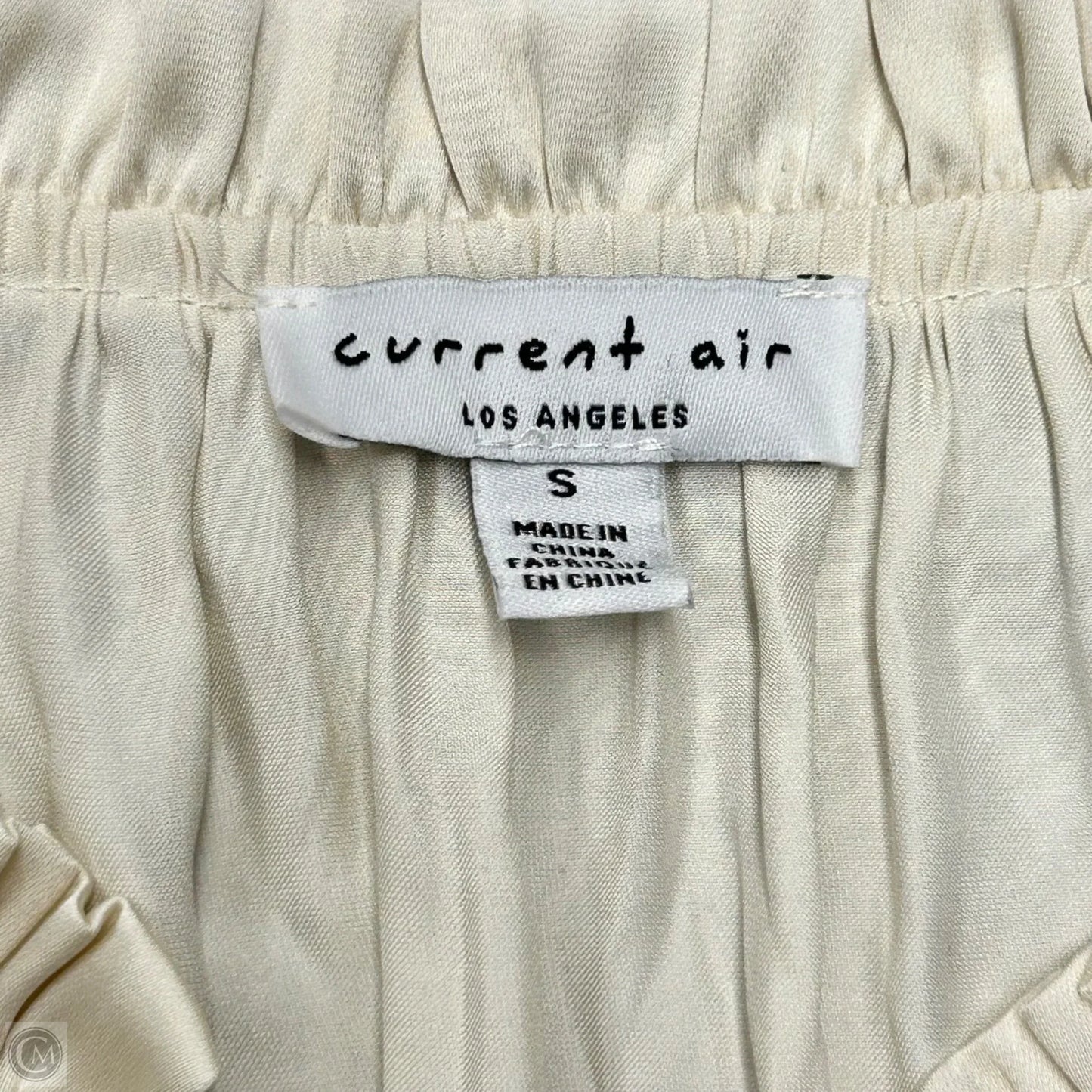 Blouse Short Sleeve By Current Air In Cream, Size: S