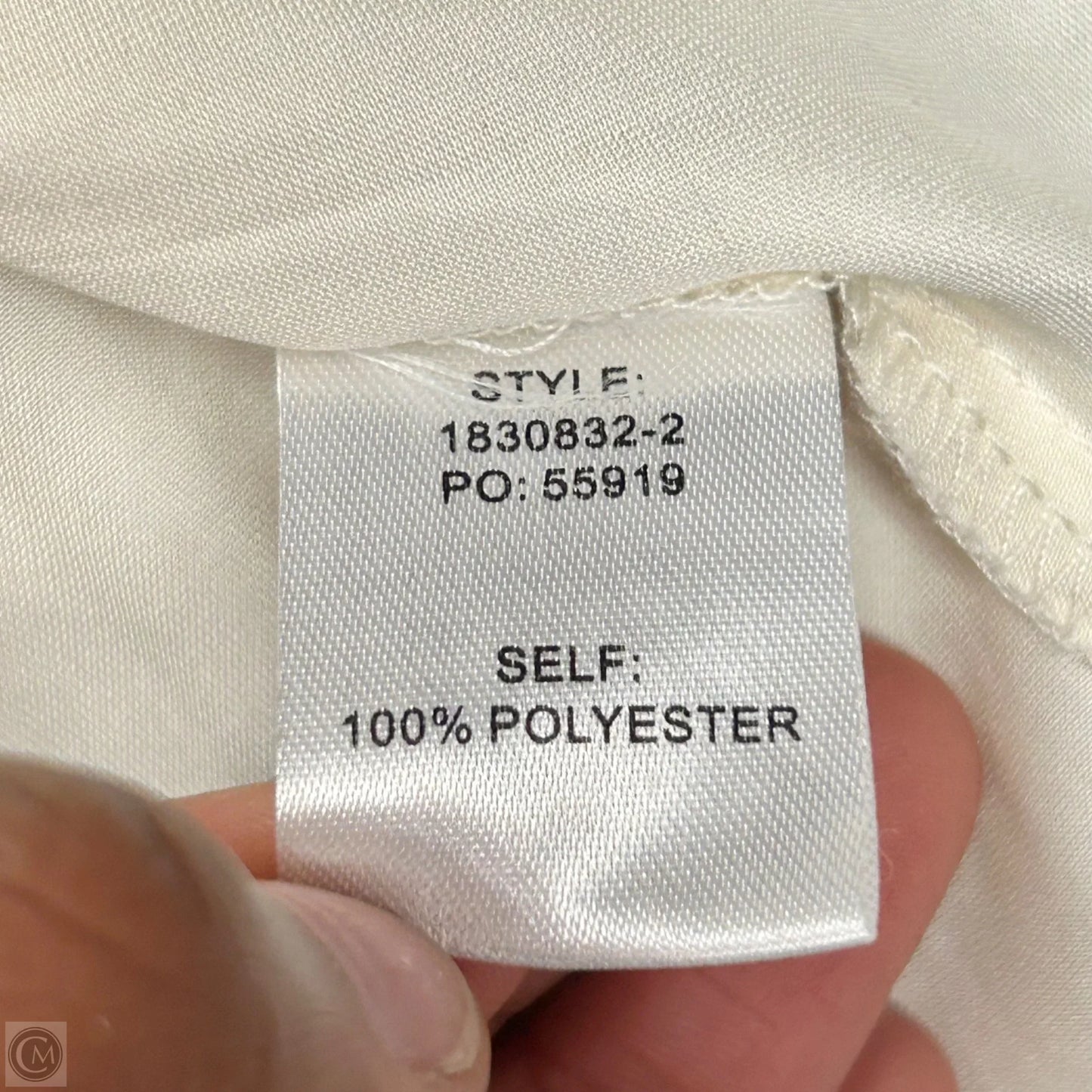 Blouse Short Sleeve By Current Air In Cream, Size: S