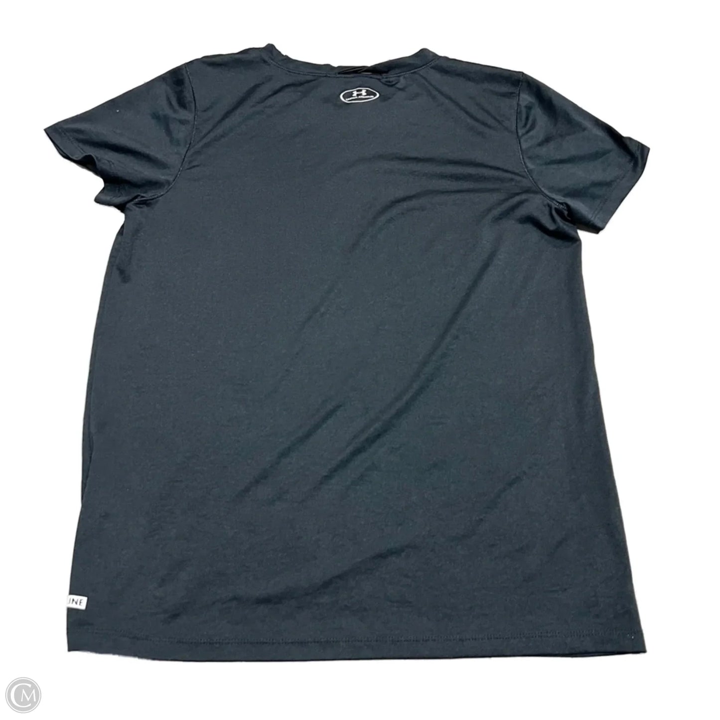 Athletic Top Short Sleeve By Under Armour In Black, Size: M