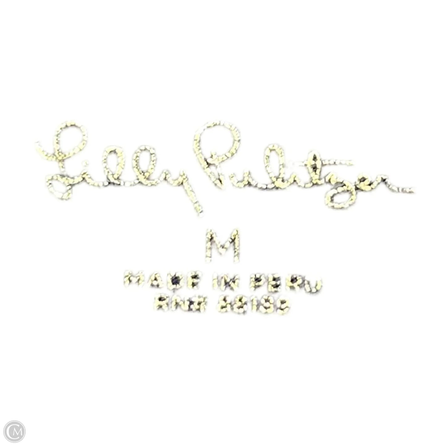 Top Short Sleeve Designer By Lilly Pulitzer In Navy, Size: M