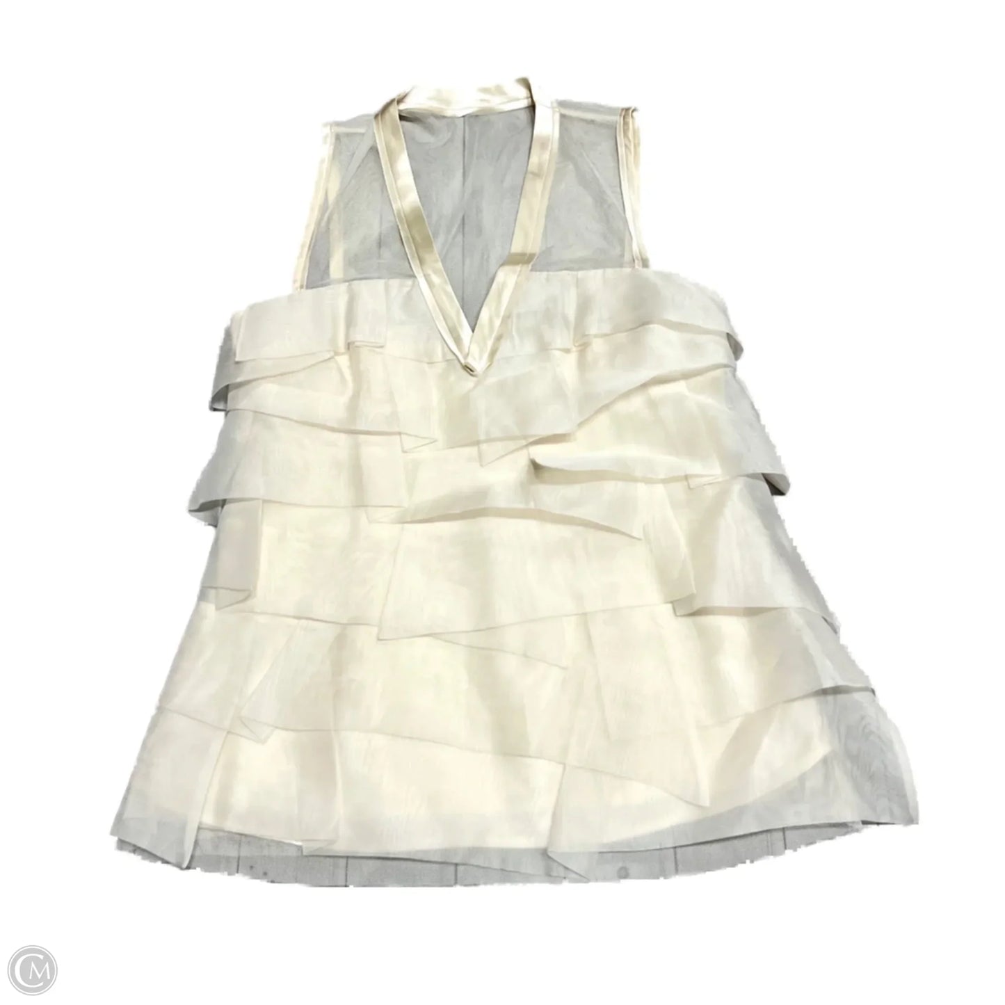 Blouse Sleeveless By Bcbgmaxazria In Cream, Size: Xs