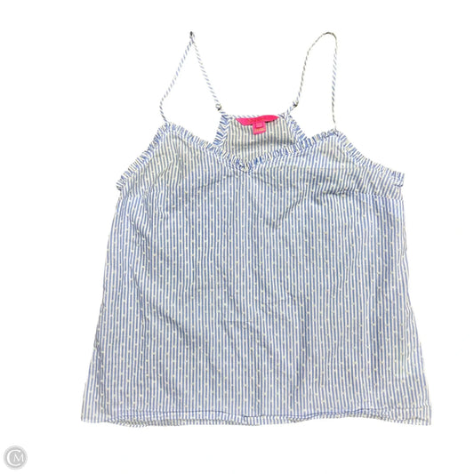 Top Sleeveless Designer By Lilly Pulitzer In Blue & White, Size: M
