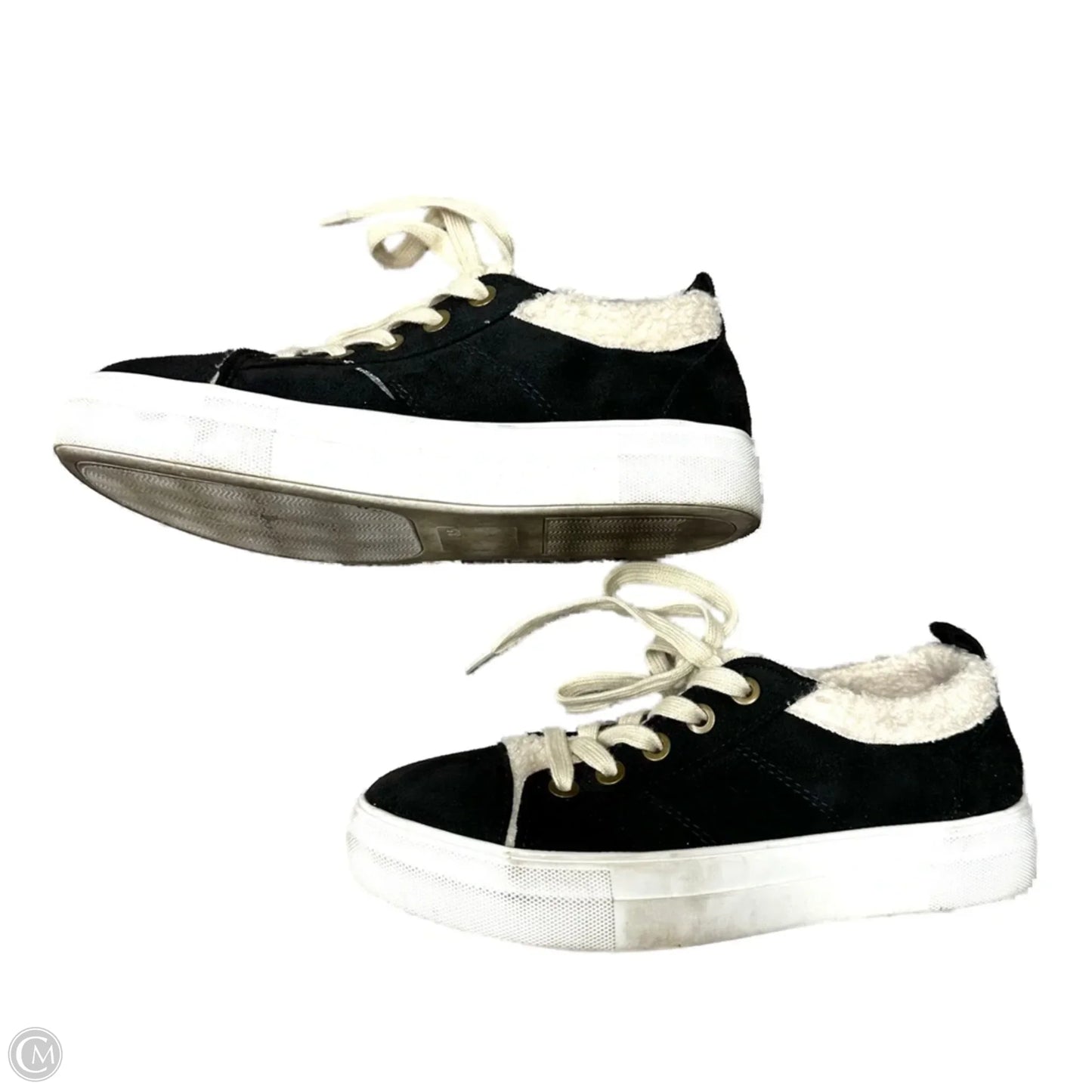 Shoes Sneakers By Soda In Black & Cream, Size: 8.5