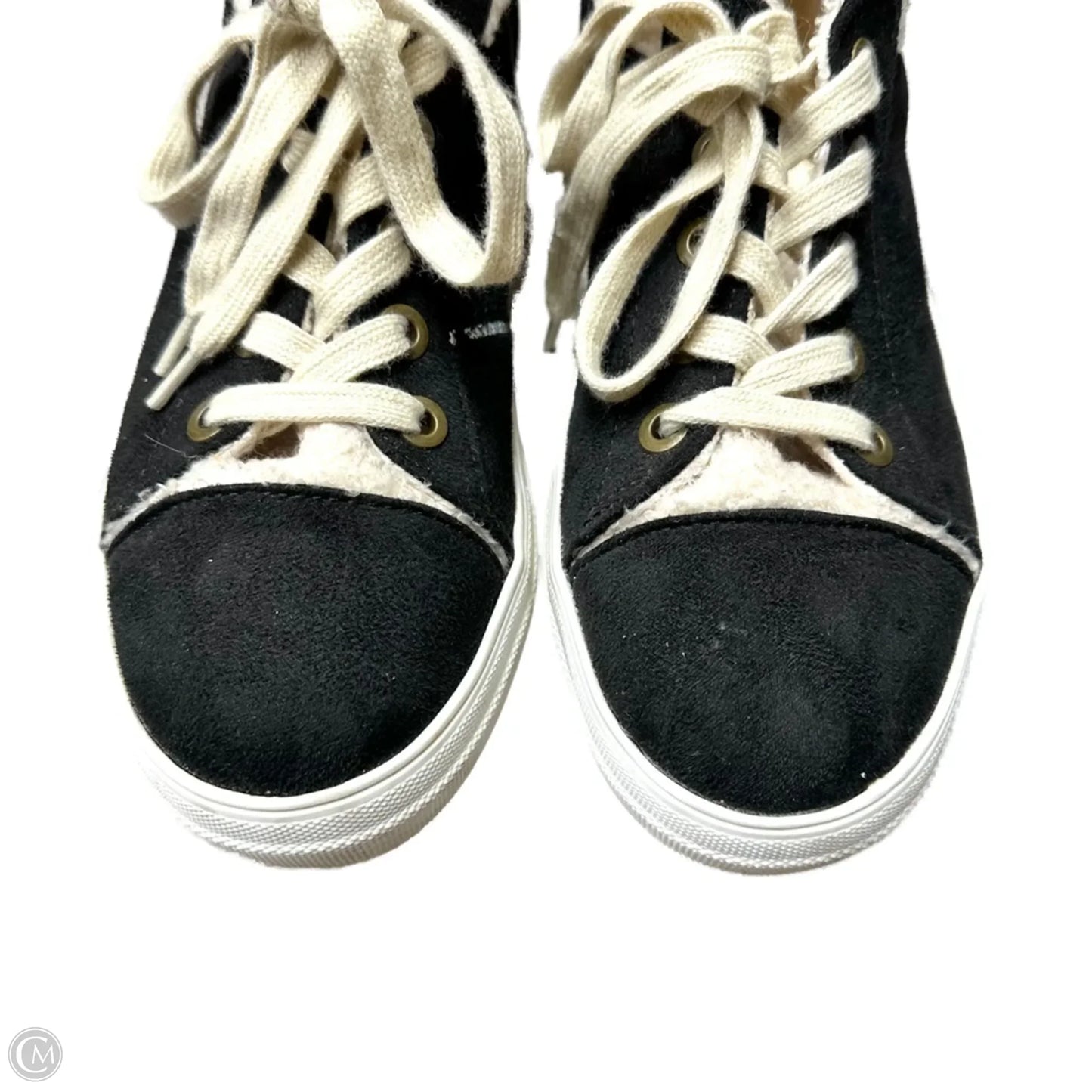 Shoes Sneakers By Soda In Black & Cream, Size: 8.5