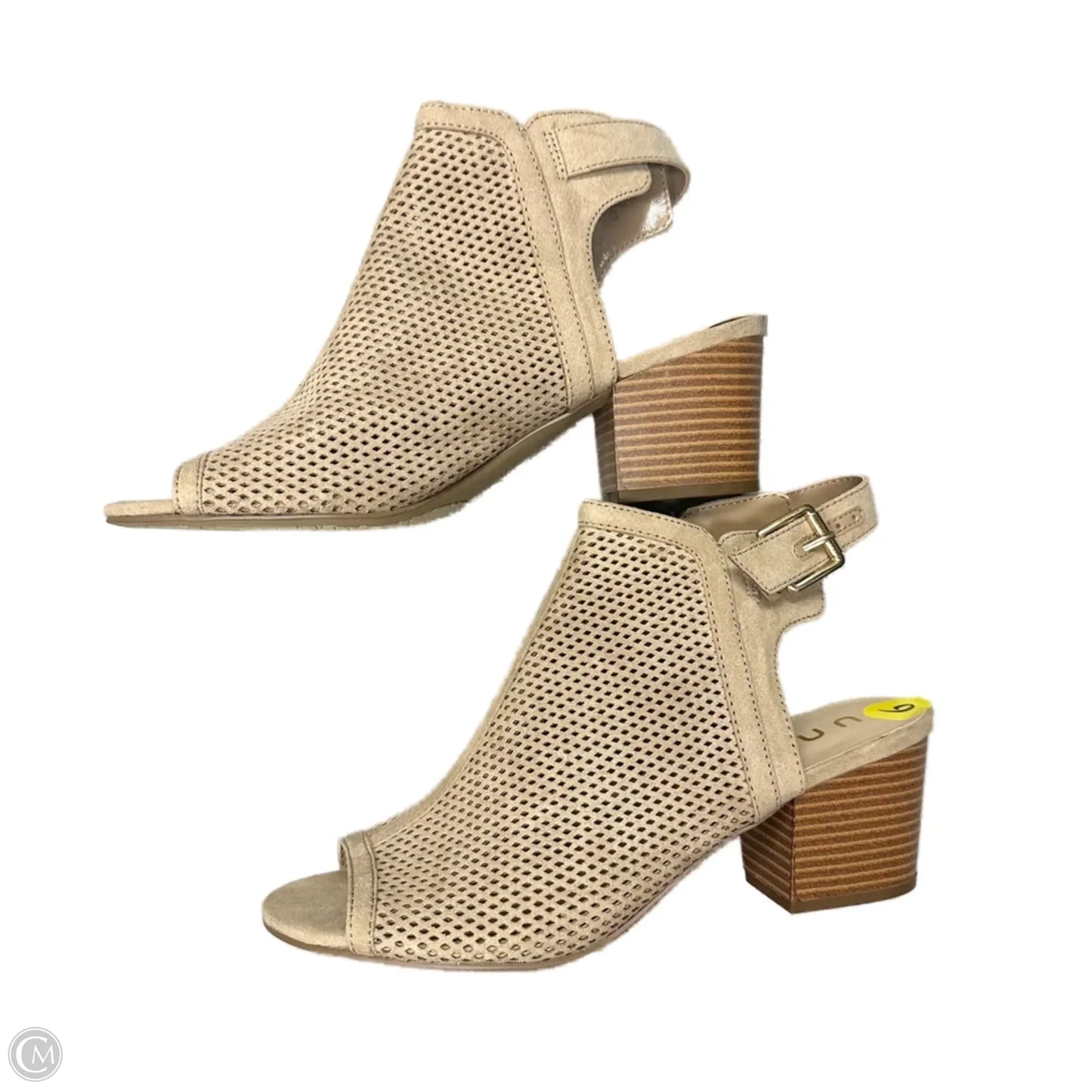 Boots Ankle Heels By Unisa In Tan, Size: 9