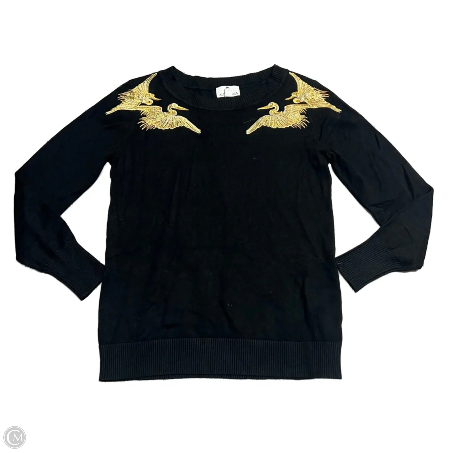 Sweater By Altuzarra In Black & Gold, Size: Sp