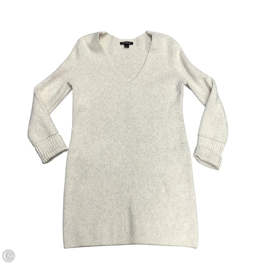 Dress Sweater By Something Navy In Cream, Size: M