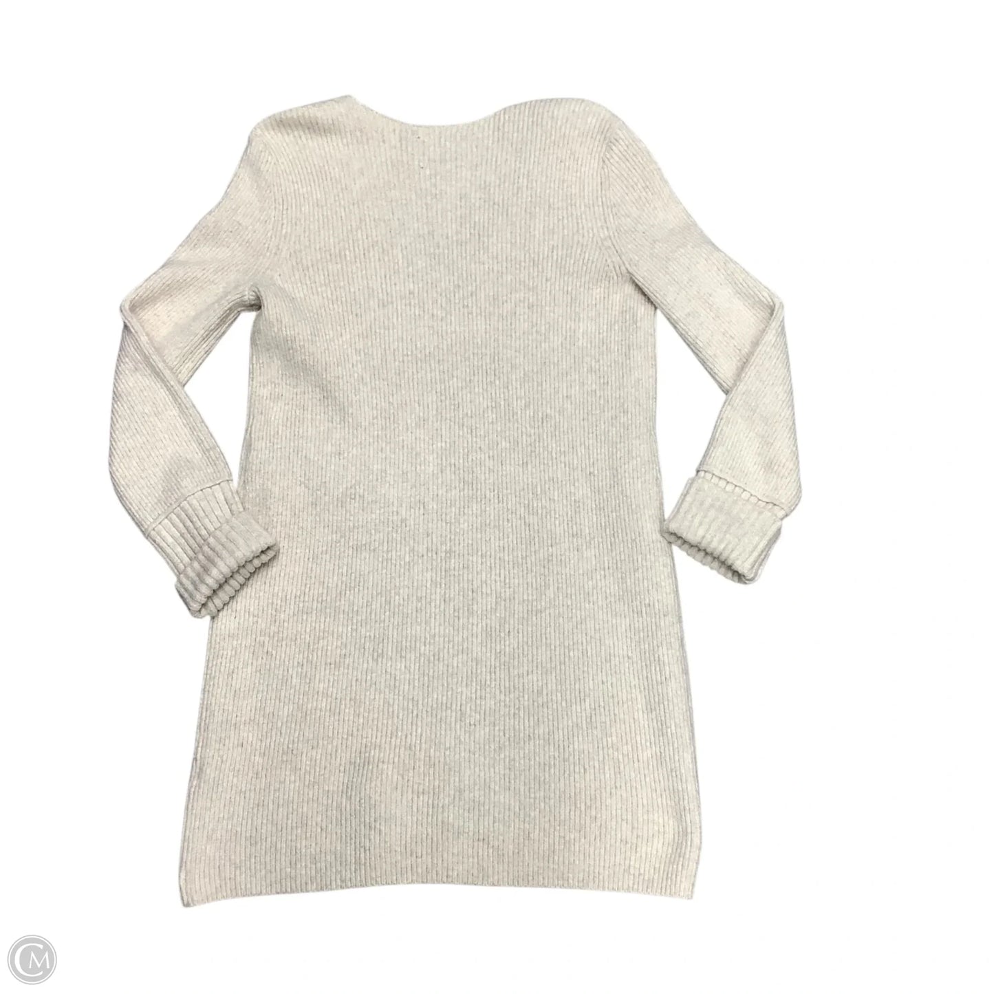 Dress Sweater By Something Navy In Cream, Size: M