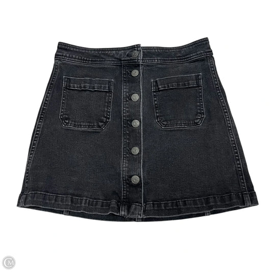 Skirt Midi By Madewell In Black Denim, Size: 4