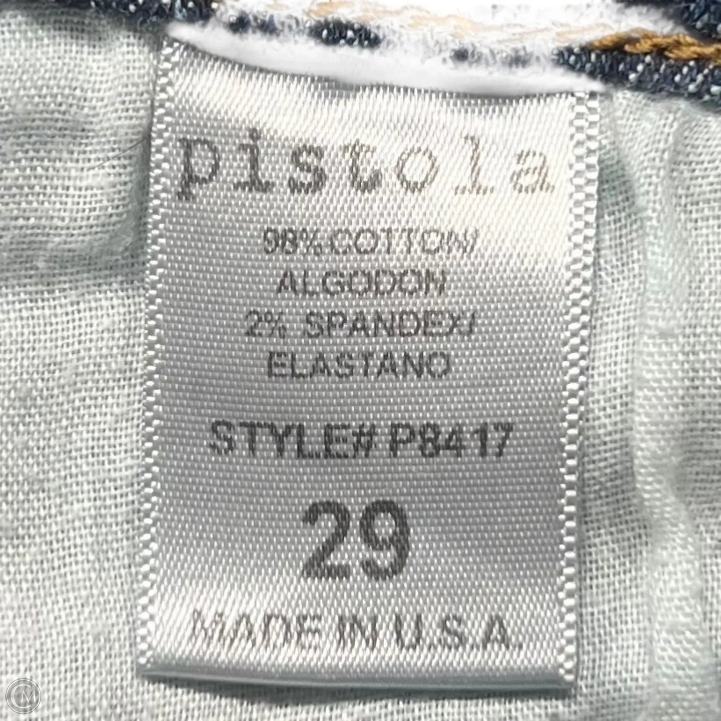 Jeans Skinny By Pistola In Blue Denim, Size: 8