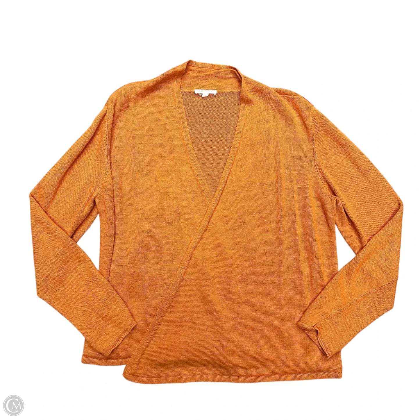 Sweater Cardigan By Eileen Fisher In Orange, Size: L