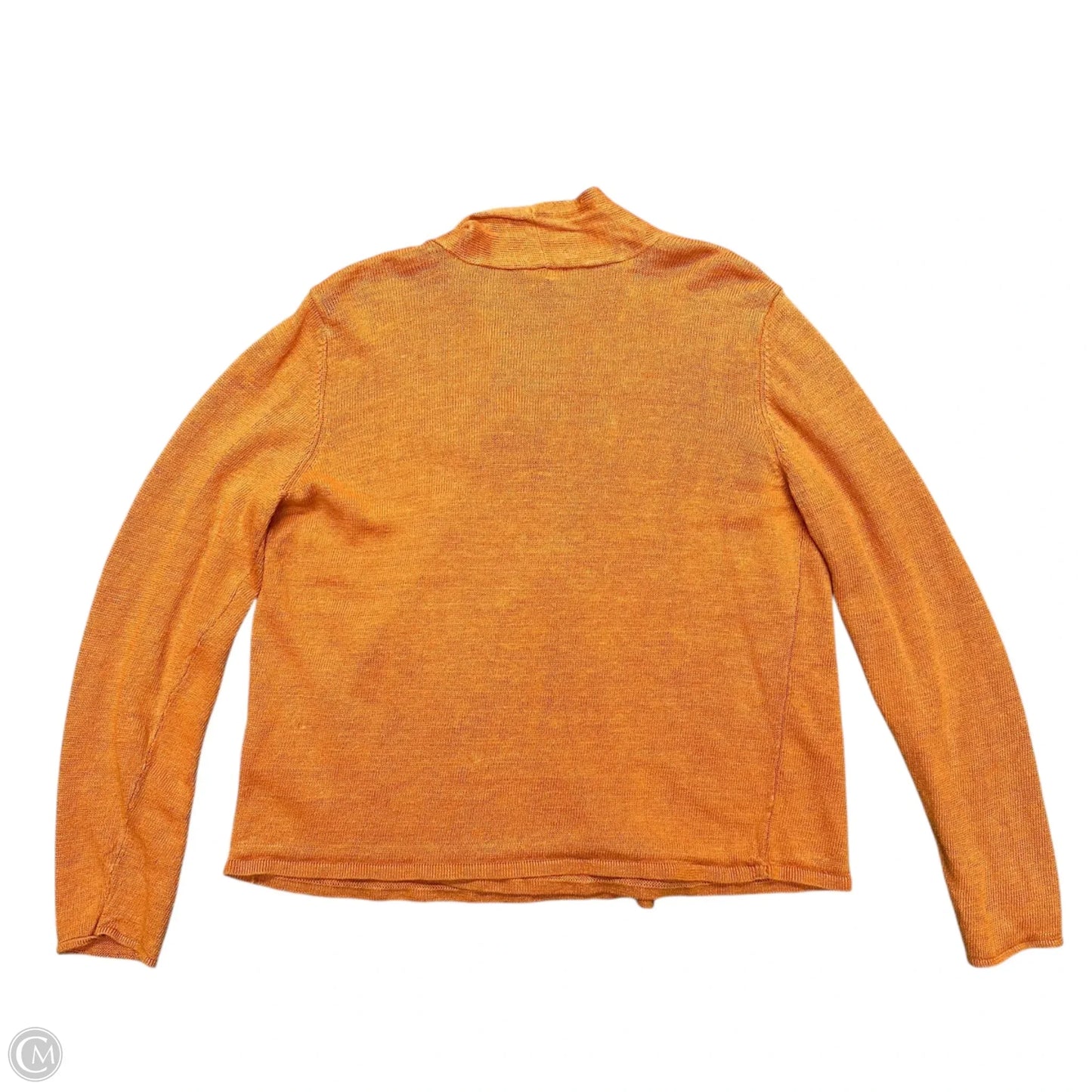 Sweater Cardigan By Eileen Fisher In Orange, Size: L