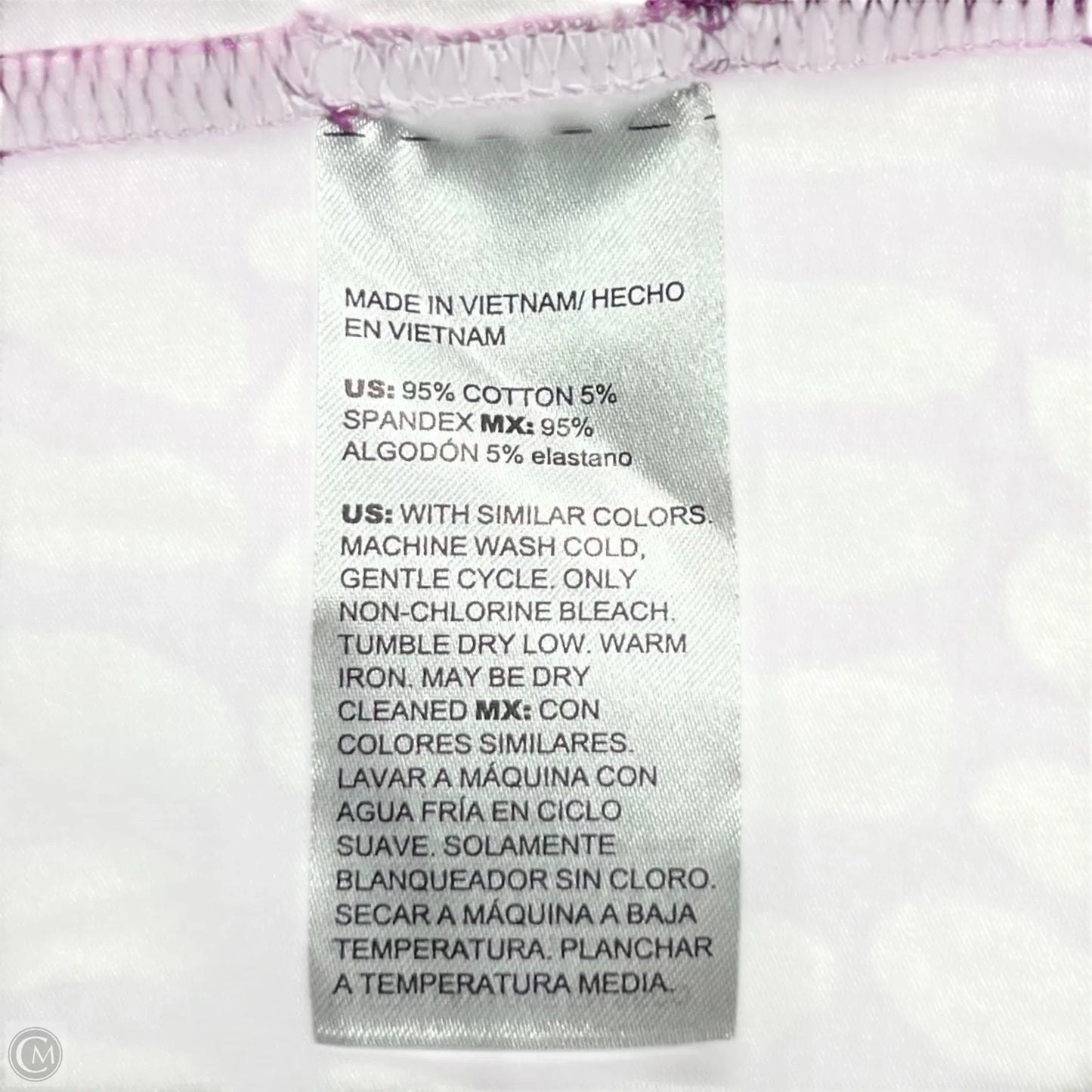 Top Long Sleeve By Chicos In Purple & White, Size: Xl