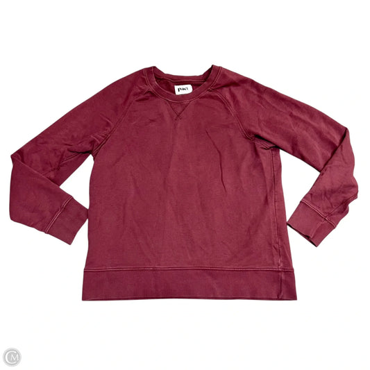 Sweatshirt Crewneck By Pact In Maroon, Size: L