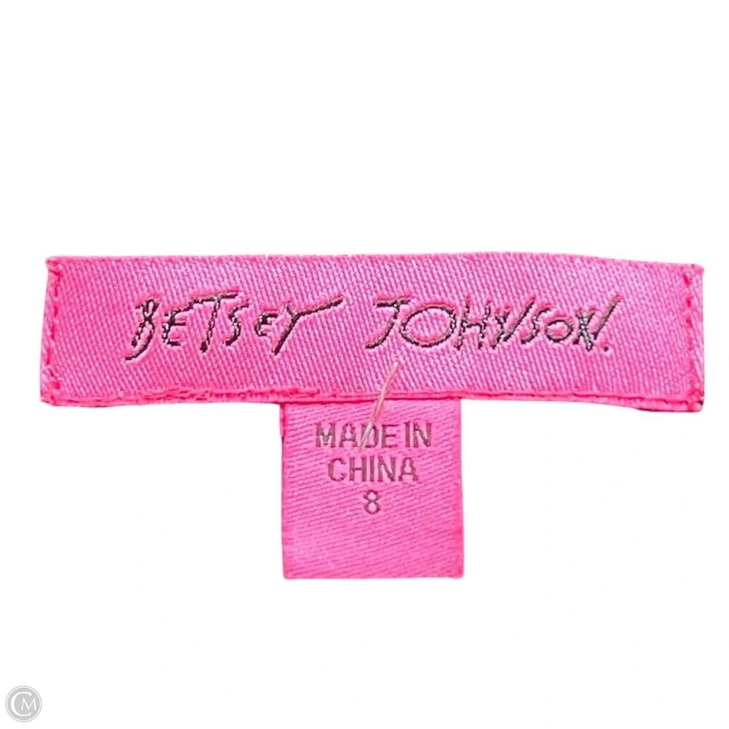 Dress Casual Midi By Betsey Johnson In Black & Pink, Size: 8