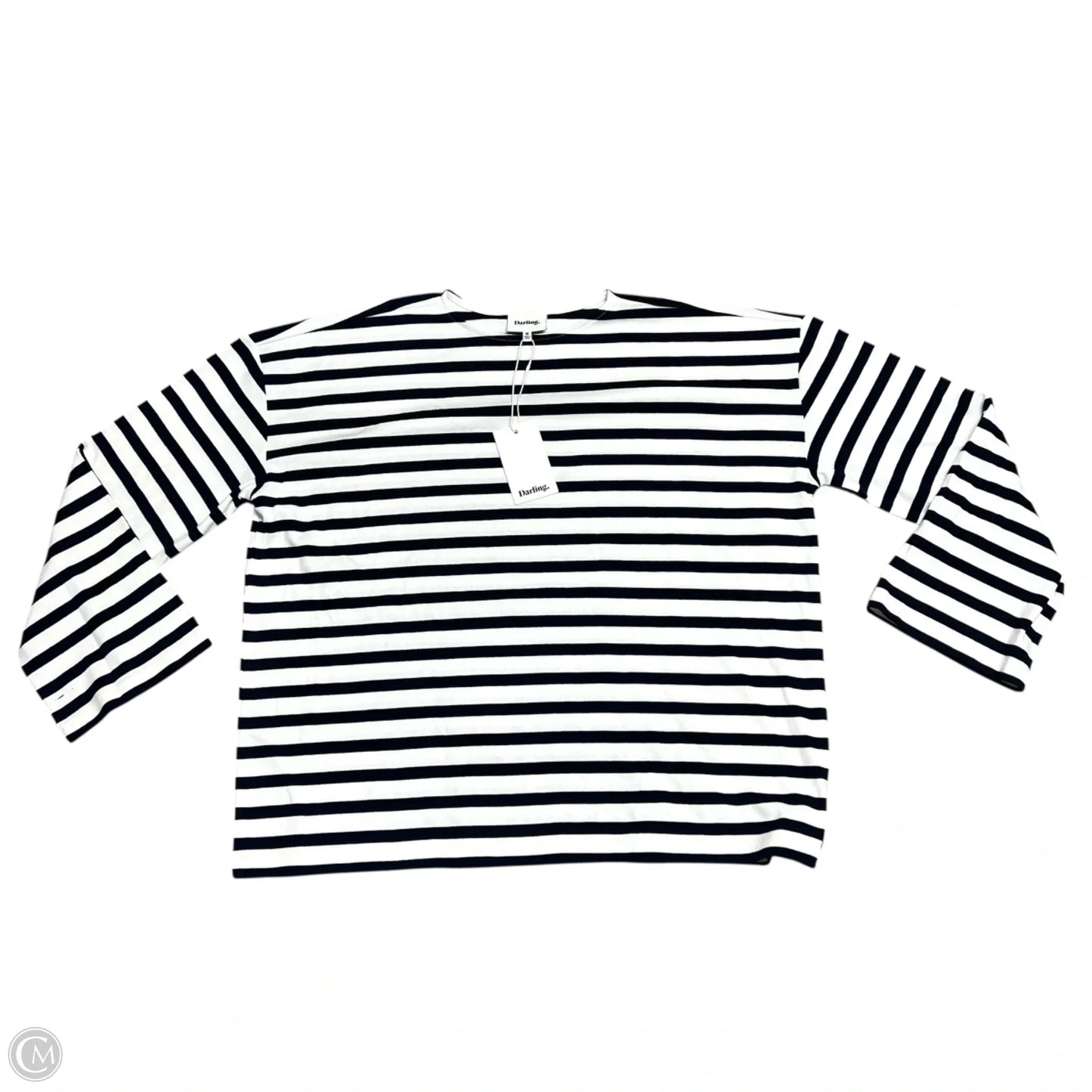 Top Long Sleeve By Darling, In Striped Pattern, Size: M