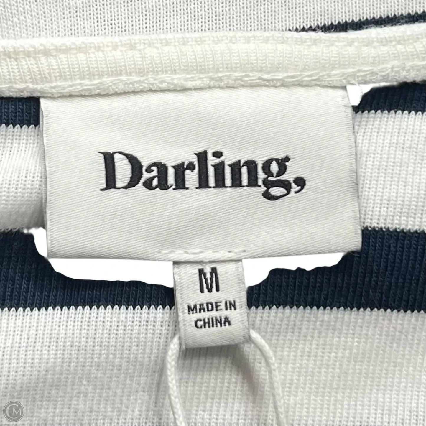 Top Long Sleeve By Darling, In Striped Pattern, Size: M