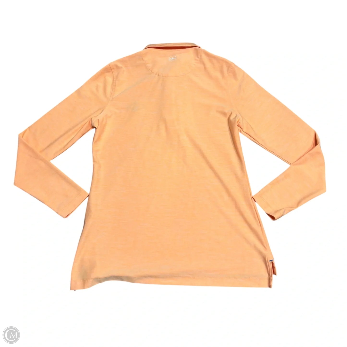 Athletic Top Long Sleeve Collar By Peter Millar In Orange, Size: Xs