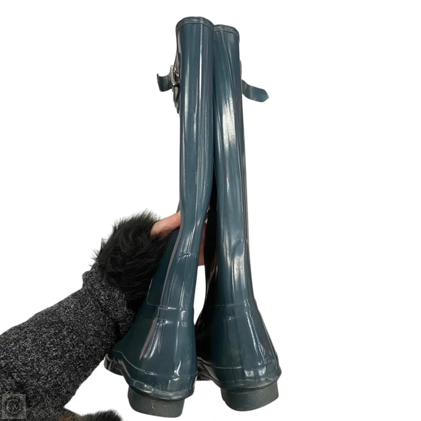 Boots Rain By Hunter In Teal, Size: 8