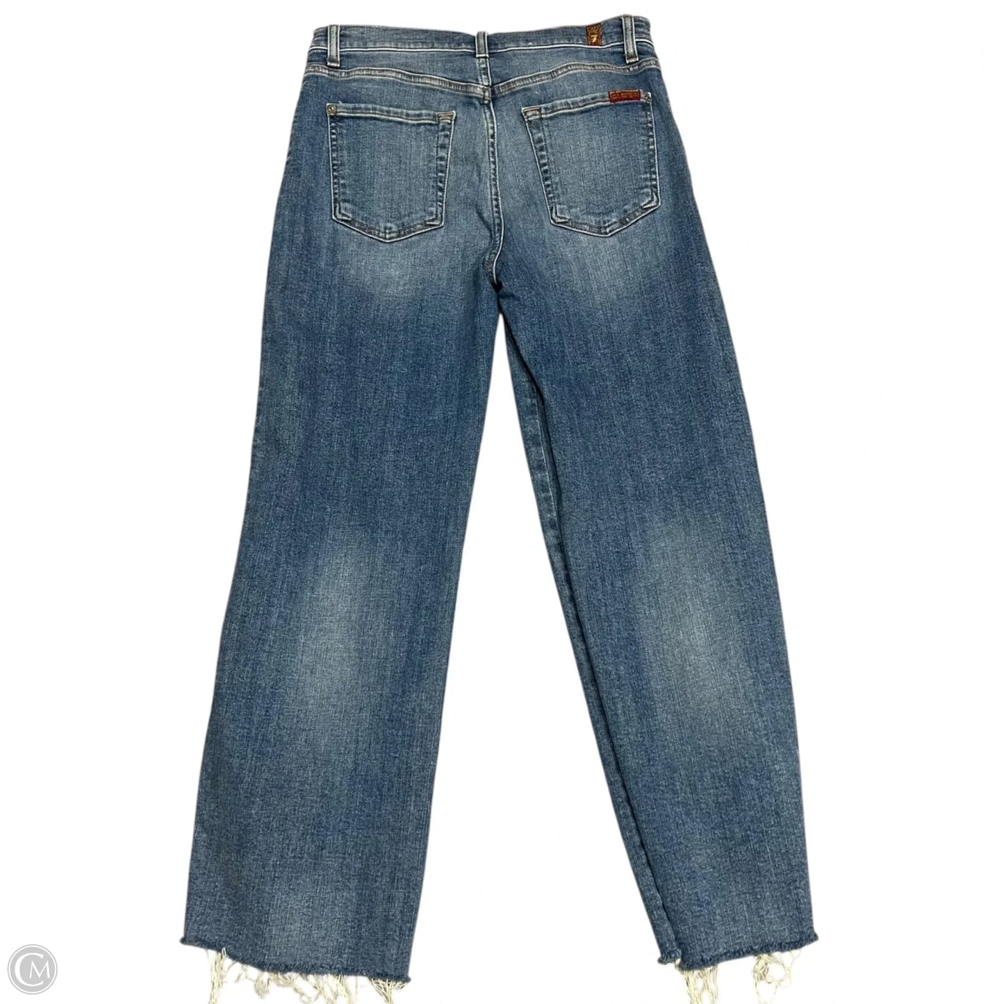 Jeans Straight By 7 For All Mankind In Blue Denim, Size: 6