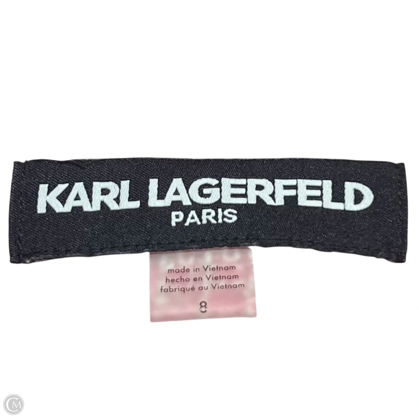 Dress Designer By Karl Lagerfeld In Pink & White, Size: 8