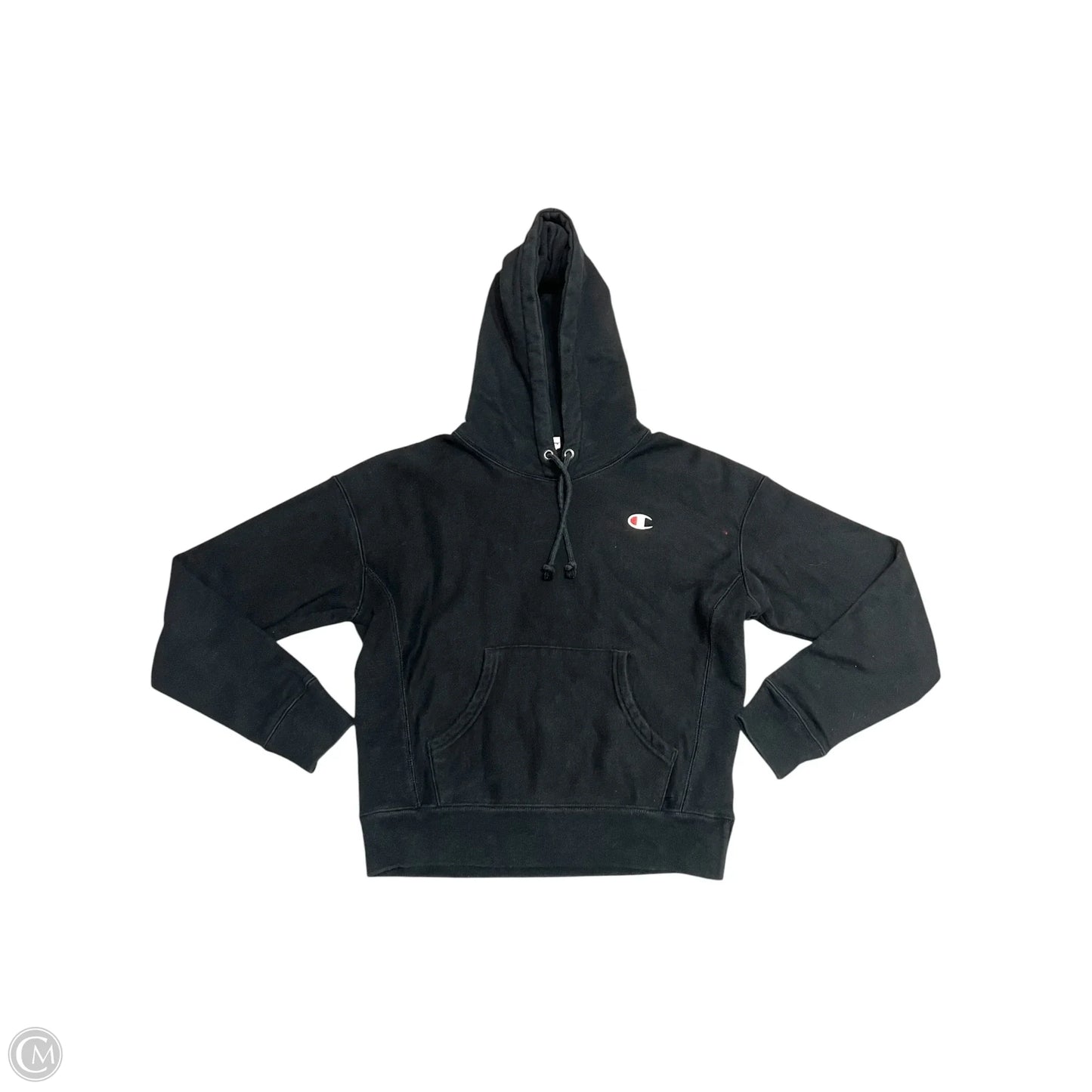 Sweatshirt Hoodie By Champion In Black, Size: S