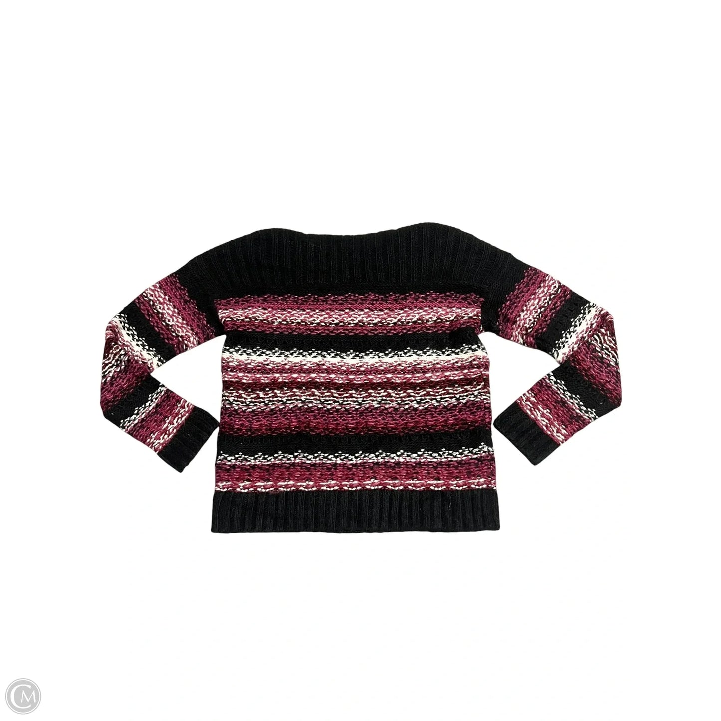 Sweater By Lucky Brand In Black & Pink, Size: S