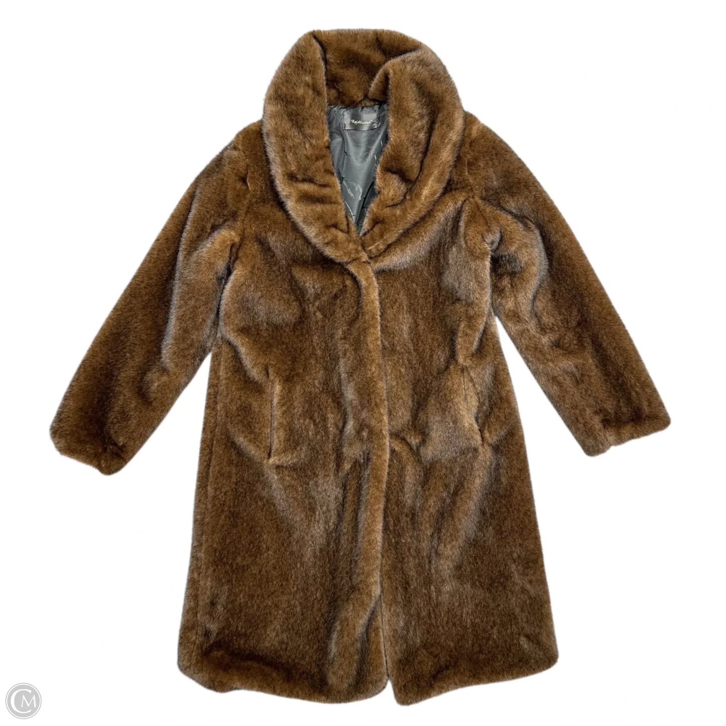 Coat Faux Fur & Sherpa By Kaidiluolan In Brown, Size: S