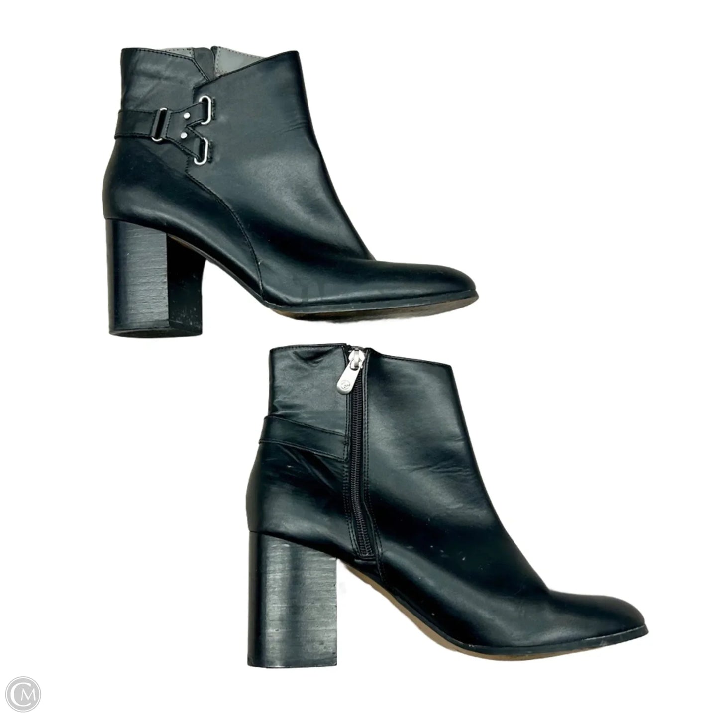 Boots Ankle Heels By Adrienne Vittadini In Black, Size: 9.5