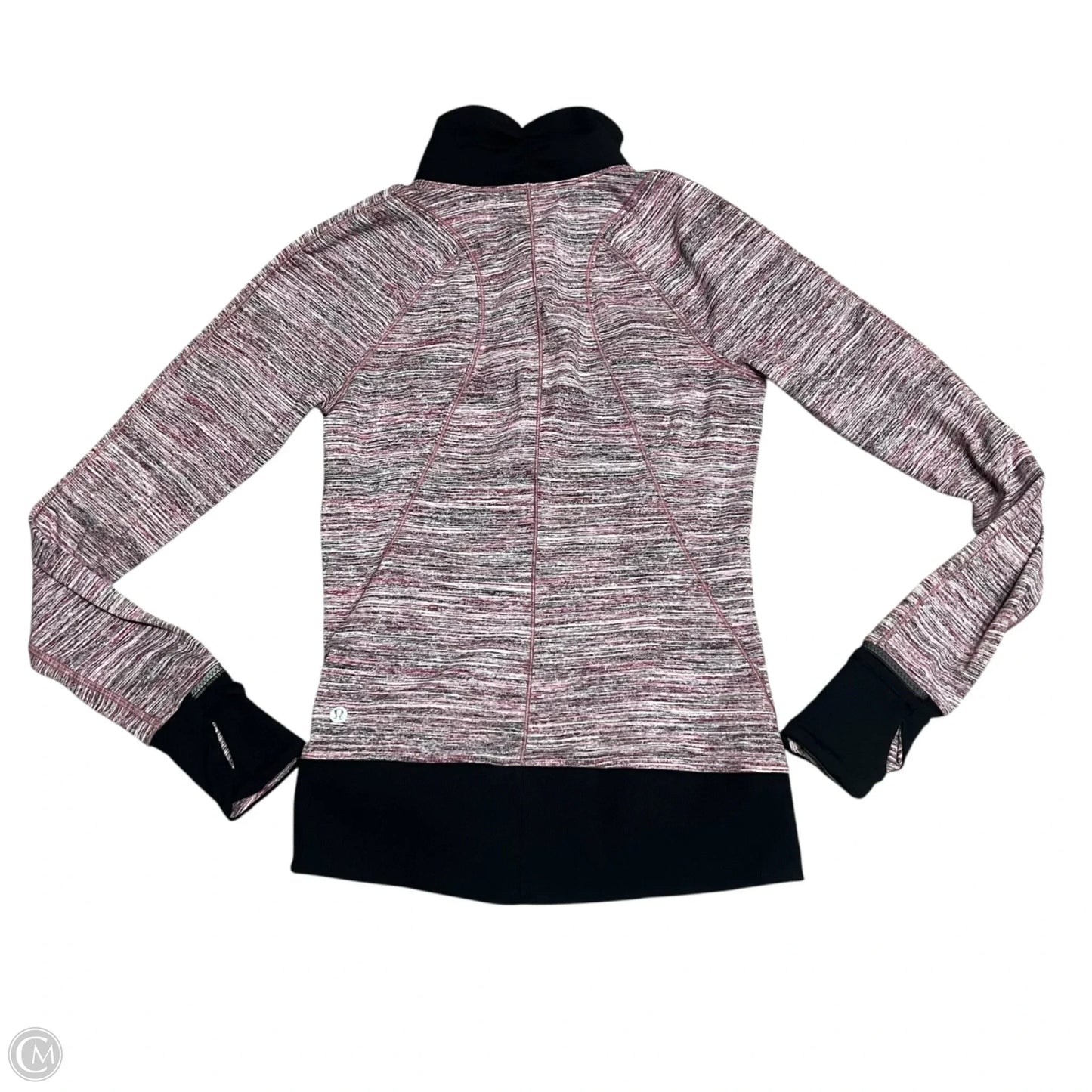 Athletic Jacket By Lululemon In Black & Purple, Size: 6