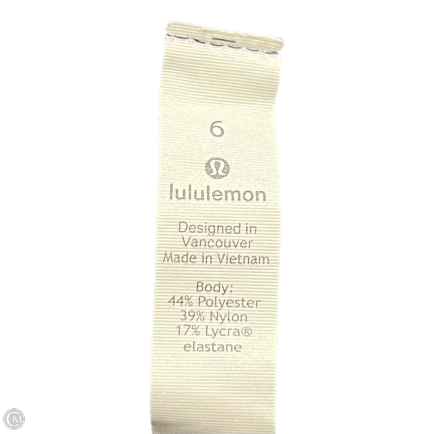 Athletic Leggings By Lululemon In Black & Grey, Size: 6