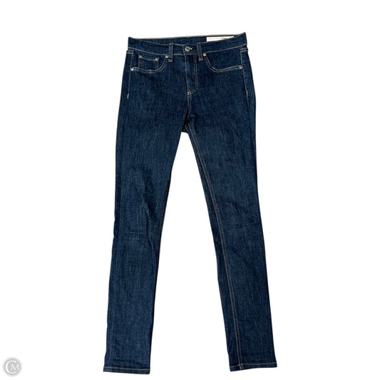 Jeans Skinny By Rag And Bone In Blue Denim, Size: 2