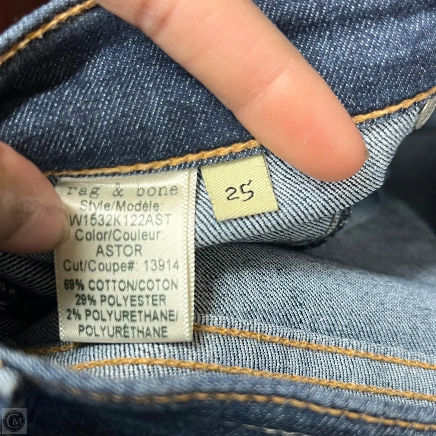 Jeans Skinny By Rag And Bone In Blue Denim, Size: 2