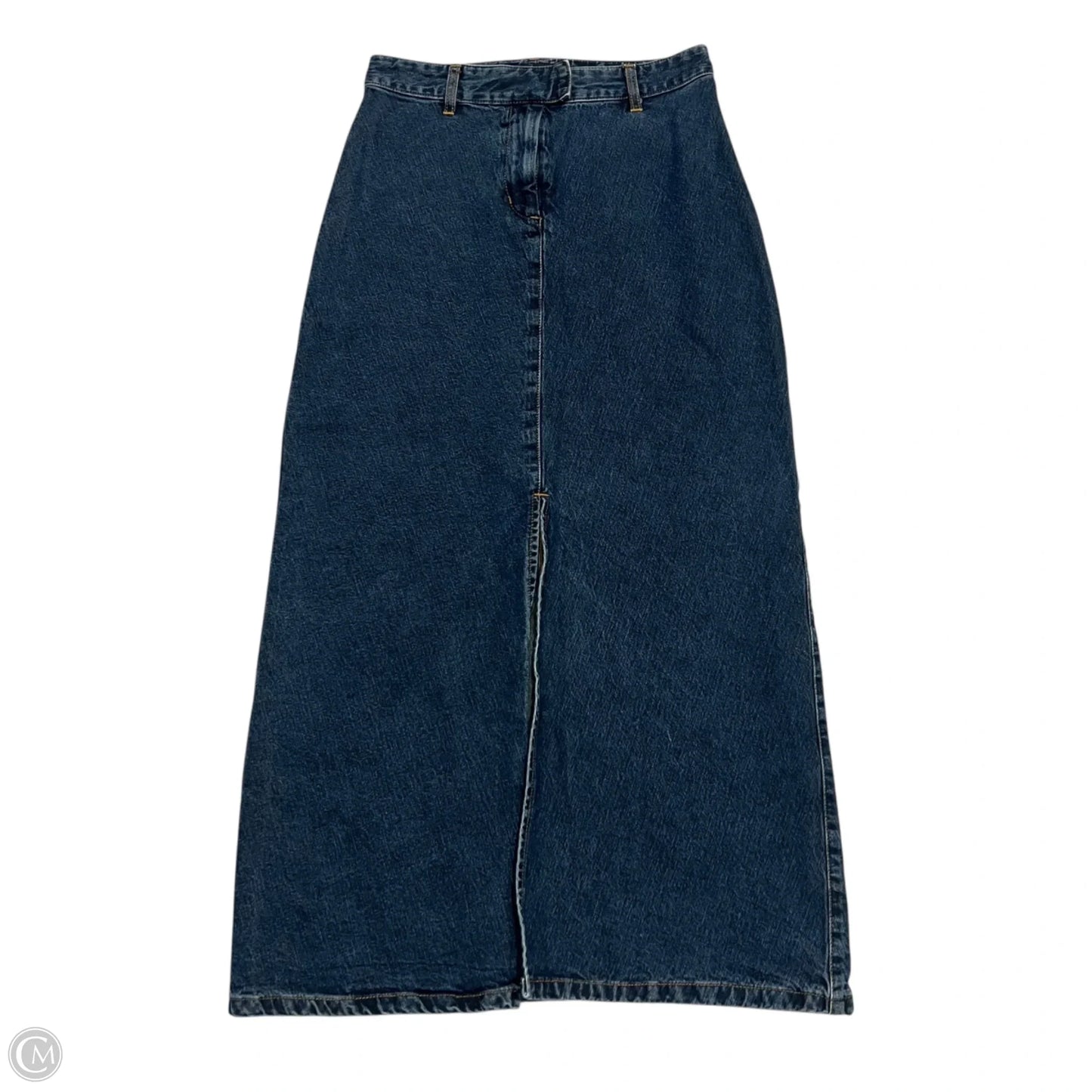 Skirt Maxi By Moda Intl In Blue Denim, Size: 2