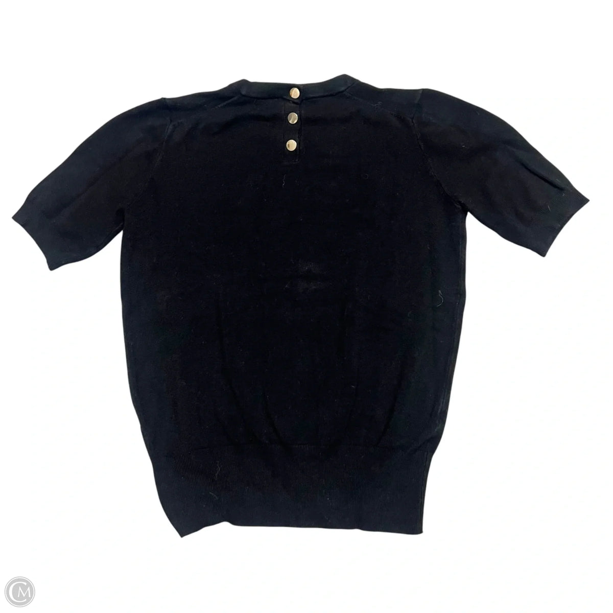 Sweater Short Sleeve By Zara In Black, Size: S