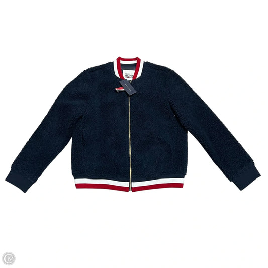 Jacket Faux Fur & Sherpa By Tommy Hilfiger In Navy, Size: S