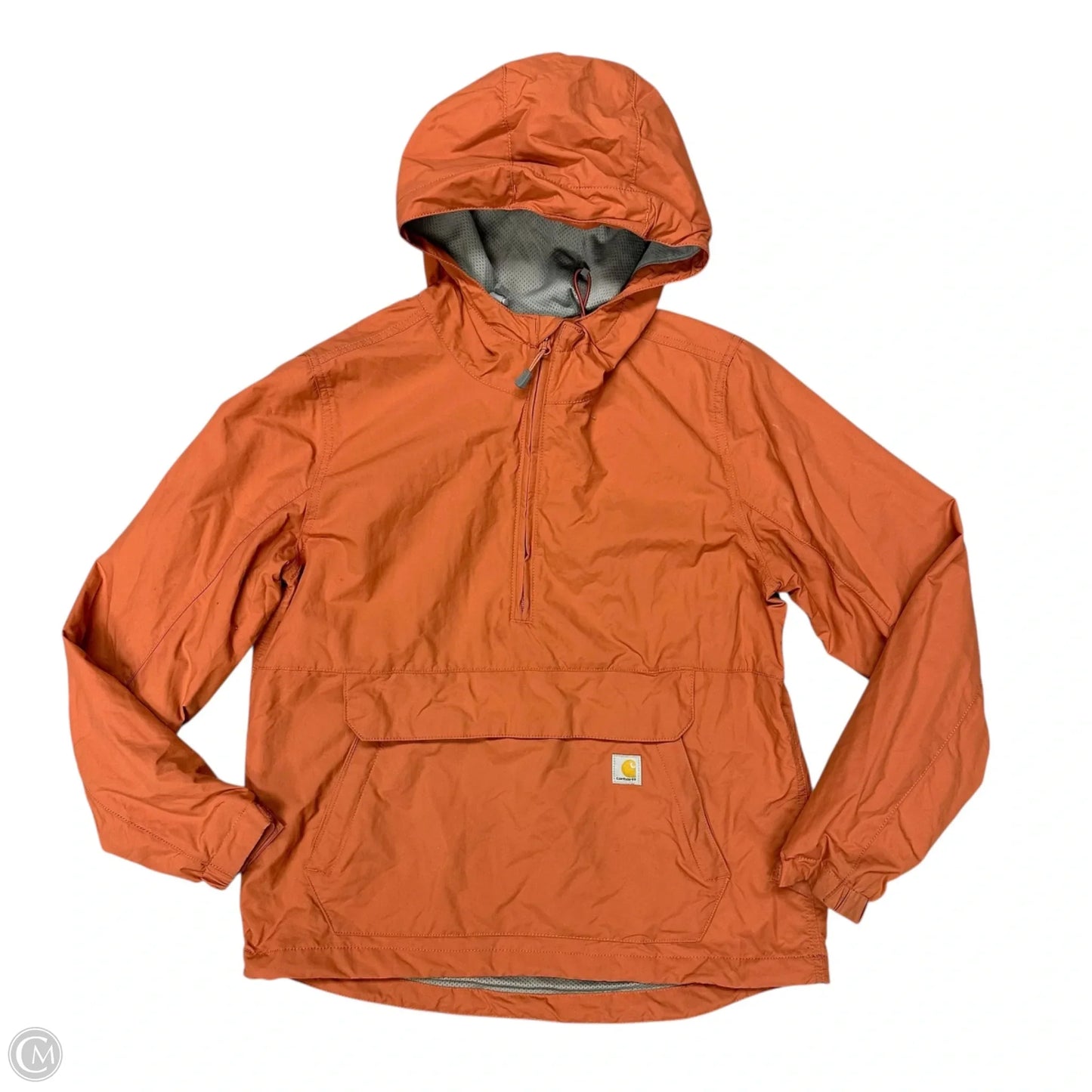 Coat Raincoat By Carhartt In Orange, Size: S