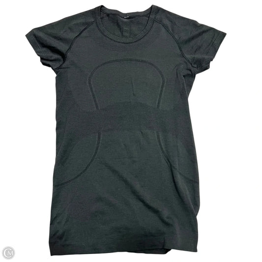 Athletic Top Short Sleeve By Lululemon In Black, Size: 8