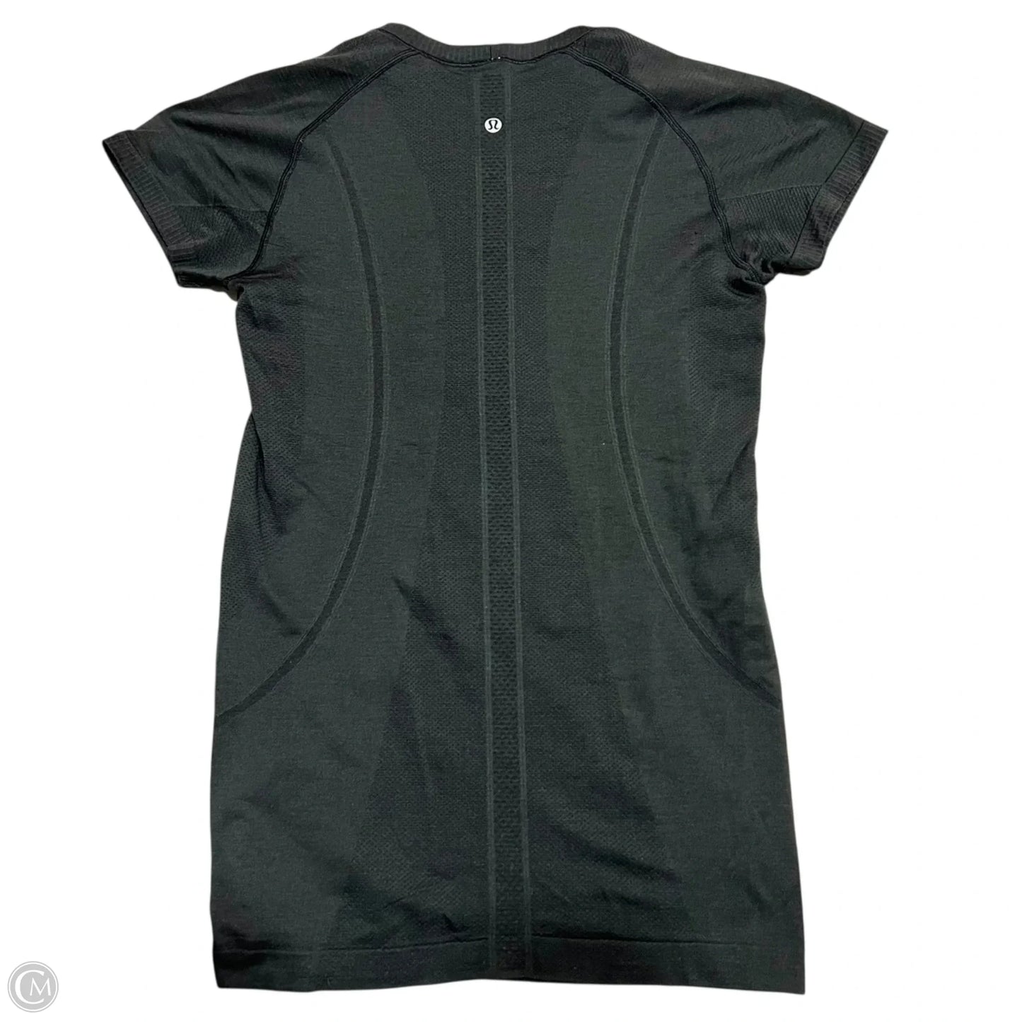 Athletic Top Short Sleeve By Lululemon In Black, Size: 8