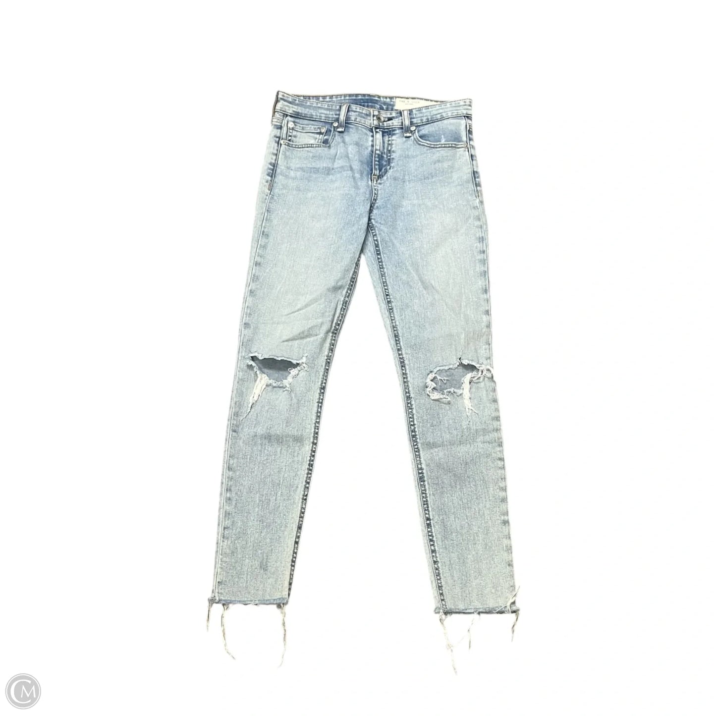 Jeans Skinny By Rag And Bone In Blue Denim, Size: 2