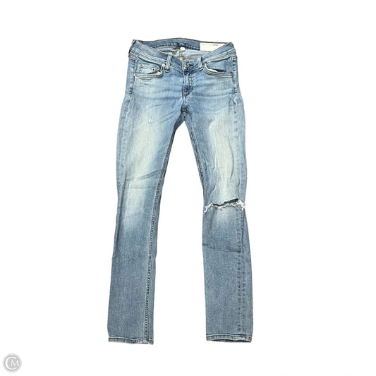 Jeans Skinny By Rag And Bone In Blue Denim, Size: 2