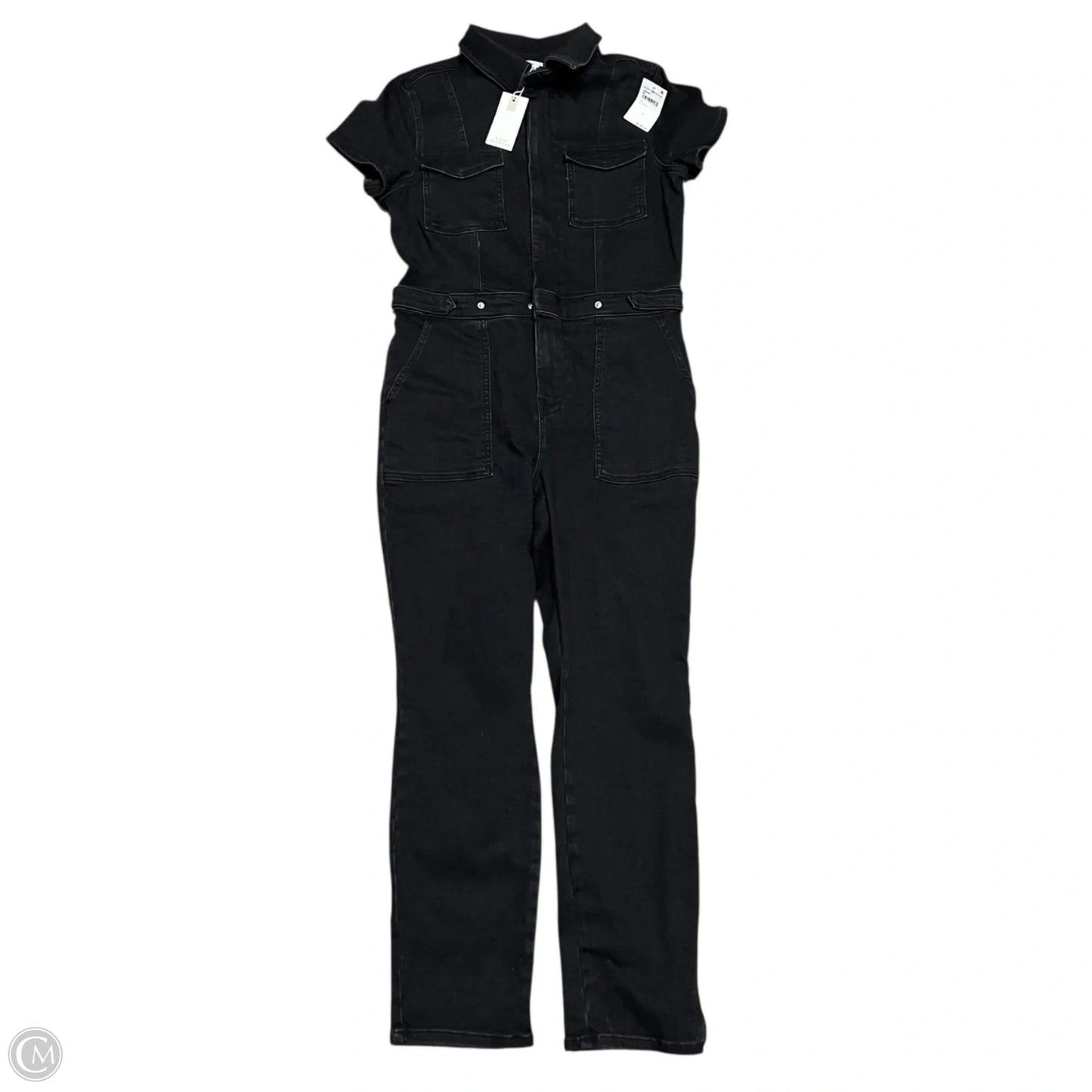 Jumpsuit By Good American In Black Denim, Size: L