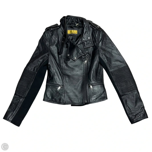 Jacket Leather By Nicole Miller In Black, Size: Xs