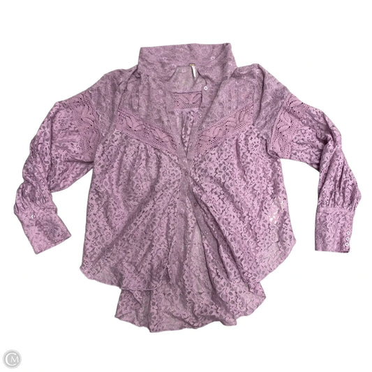 Tunic Long Sleeve By Free People In Purple, Size: M
