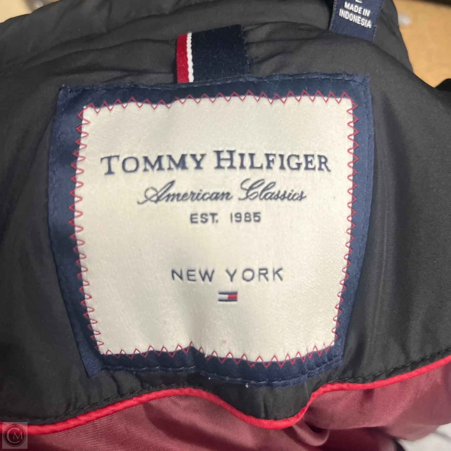 Jacket Puffer & Quilted By Tommy Hilfiger In Black, Size: L