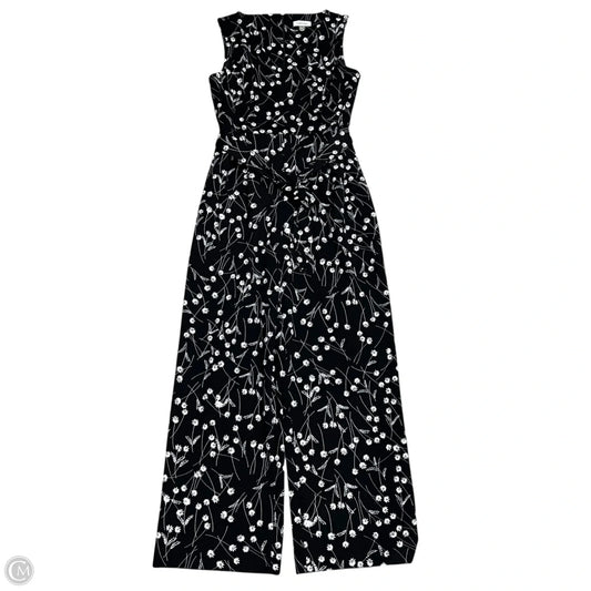 Jumpsuit By Calvin Klein In Black & White, Size: Large