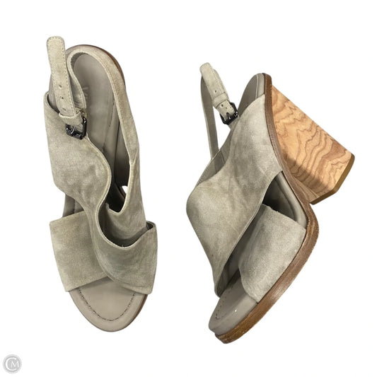 Sandals Heels Block By Vince In Grey, Size: 8.5