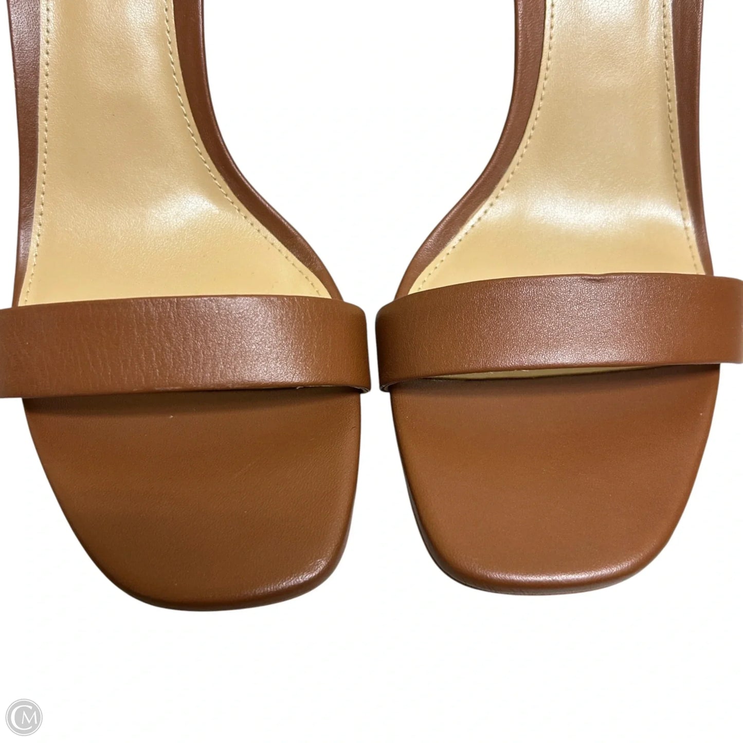 Sandals Heels Stiletto By Michael By Michael Kors In Brown & Gold, Size: 9