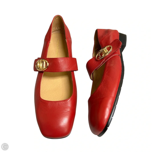 Shoes Flats By Django & Juliette In Gold & Red, Size: 8.5